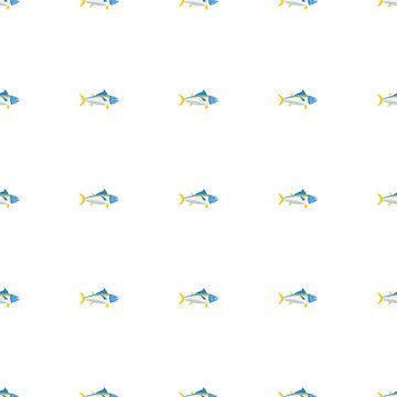 tuna icon pattern seamless isolated on white background. Editable flat tuna icon. tuna icon pattern for web and mobile.