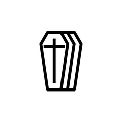 coffin icon design vector logo template EPS 10