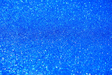 Blue crystal abstract background and defocus on bokeh sparkling background