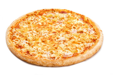 Fresh italian classic original pizza isolated on white background. - 321211374