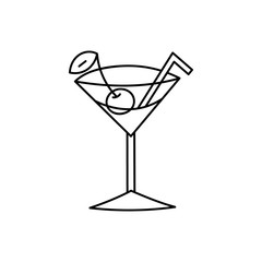 cocktail icon. alcoholic drink. champagne