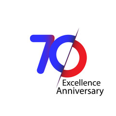 70 Year Anniversary Vector Template Design Illustration