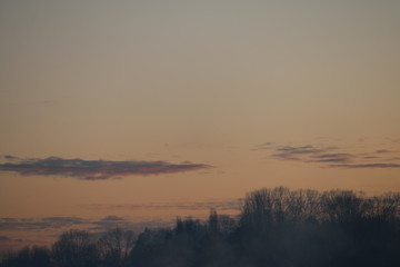 Fototapeta premium sunset over lake