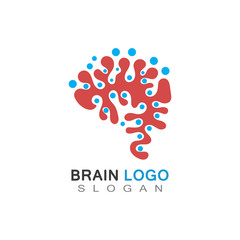 Brain health logo creative illustration icon template design