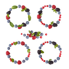 Wreath of different berries.