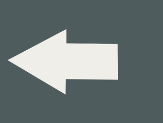 White arrow directing to the left