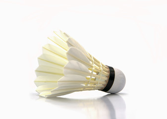 Fototapeta na wymiar brand new badminton shuttlecock isolated on white background