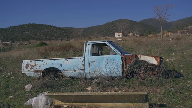  Abandoned old rusty truck car