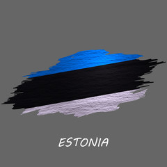 Grunge styled flag Estonia