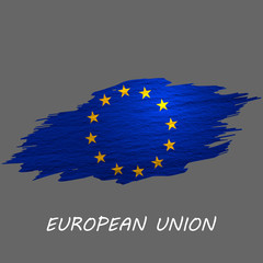 Grunge styled flag European Union