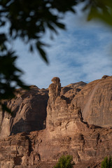Finger rock geological strata outcrop at Winter Park Tantora Festival in Al Ula, Saudi Arabia