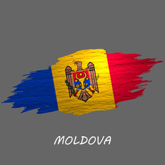 Grunge styled flag Moldova