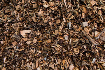 wood chips lying on the heap