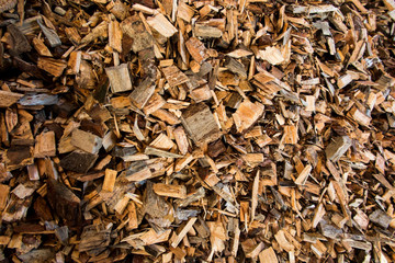 wood chips lying on the heap