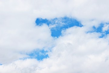 Beautiful clouds of white background blue background day summer