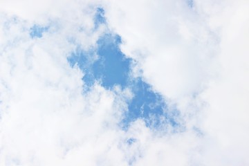 Beautiful clouds of white background blue background day summer