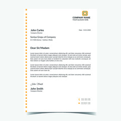 Awesome unique beautiful simple letterhead template a4 size print ready for company business