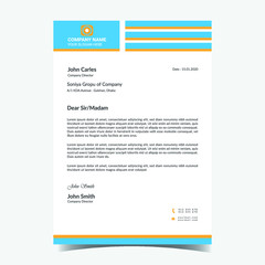 Awesome unique beautiful clean letterhead template a4 size print ready for company business
