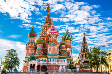 Fototapeta na wymiar Saint Basil's Cathedral-Red Square, Moscow, Russia