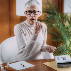Senior Woman Doing DNA Test at Home.
