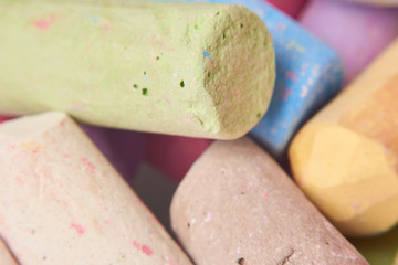 chalk on white background