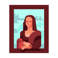 Stylized picture of Mona Lisa.