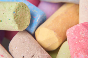 chalk and chalk on blackboard