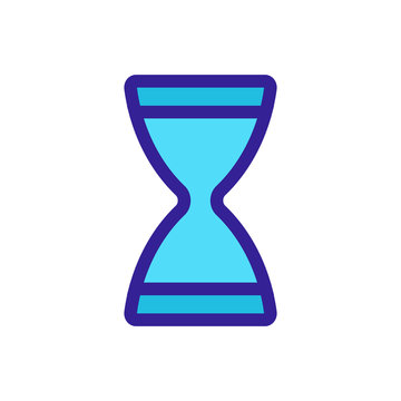 hourglass icon vector. Thin line sign. Isolated contour symbol illustration