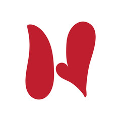 Vector Vintage Cute letter N. Calligraphy element logo Valentine Hand drawn heart sign for page decoration and design illustration. Love wedding card or invitation