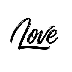 Love - lettering inscription.