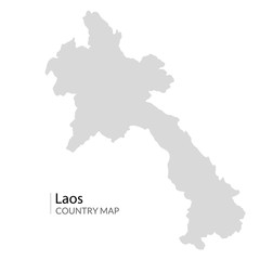 Laos vector map country. Laos near vietnam lao asia region map