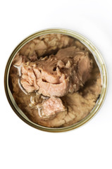tuna in metal box. Preserve with tuna meat