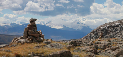 Mountains on the border of Russia, Mongolia and China, Ukok plateau, Altai 