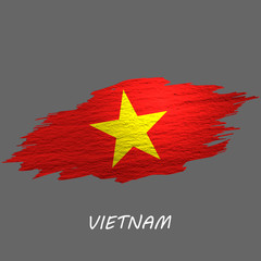 Grunge styled flag Vietnam