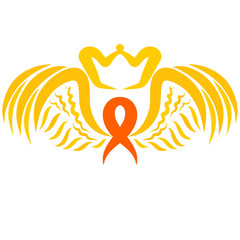 Christian symbolism, a fish with spiritual wings and a crown