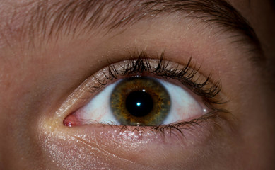 the eye of a child photographed closely