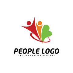 Fototapeta na wymiar People Logo, Human Logo, Social Logo