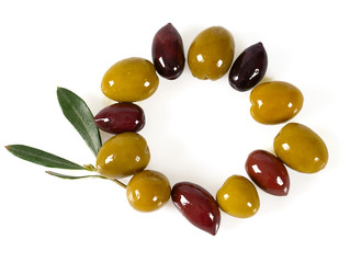 tasty olives isolated on white background