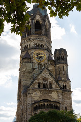 Fototapeta na wymiar Kaiser Wilhelm Memorial Church , Gedachtniskirche, restoration work in the church, protestant church in Berlin,Germany