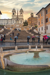 Naklejka premium Plaza of Spain in Rome.