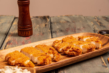 fried chicken with sunflower seeds rice with pepper