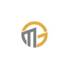 Initial letter gm or mg logo design template