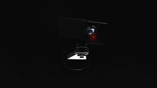 security video camera moving to scan the area for surveillance