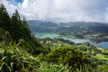 Lagoa Azul und Lagoa Verde auf Sao Miguel, Azoren