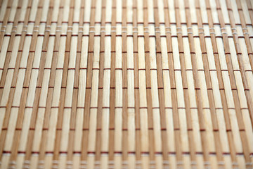 Texture of wooden bamboo traditional place mat for a table