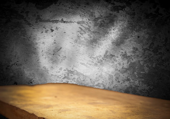 Empty dark wood background to insert. space for text