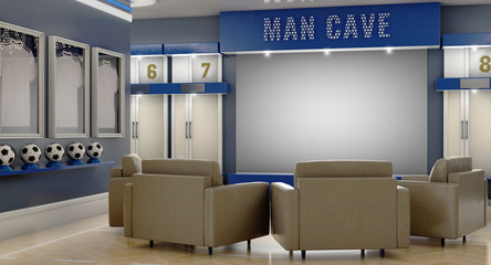 Soccer Man Cave Interior