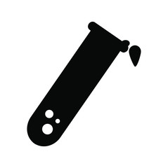 test tube icon on white background