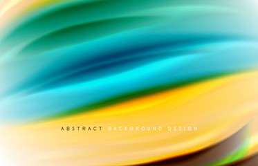 Abstract background - fluid color gradient waves, with dynamic motion line effect. Vector Illustration For Wallpaper, Banner, Background, Card, Book Illustration, landing page