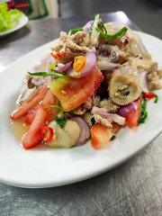 salad with chicken and vegetables